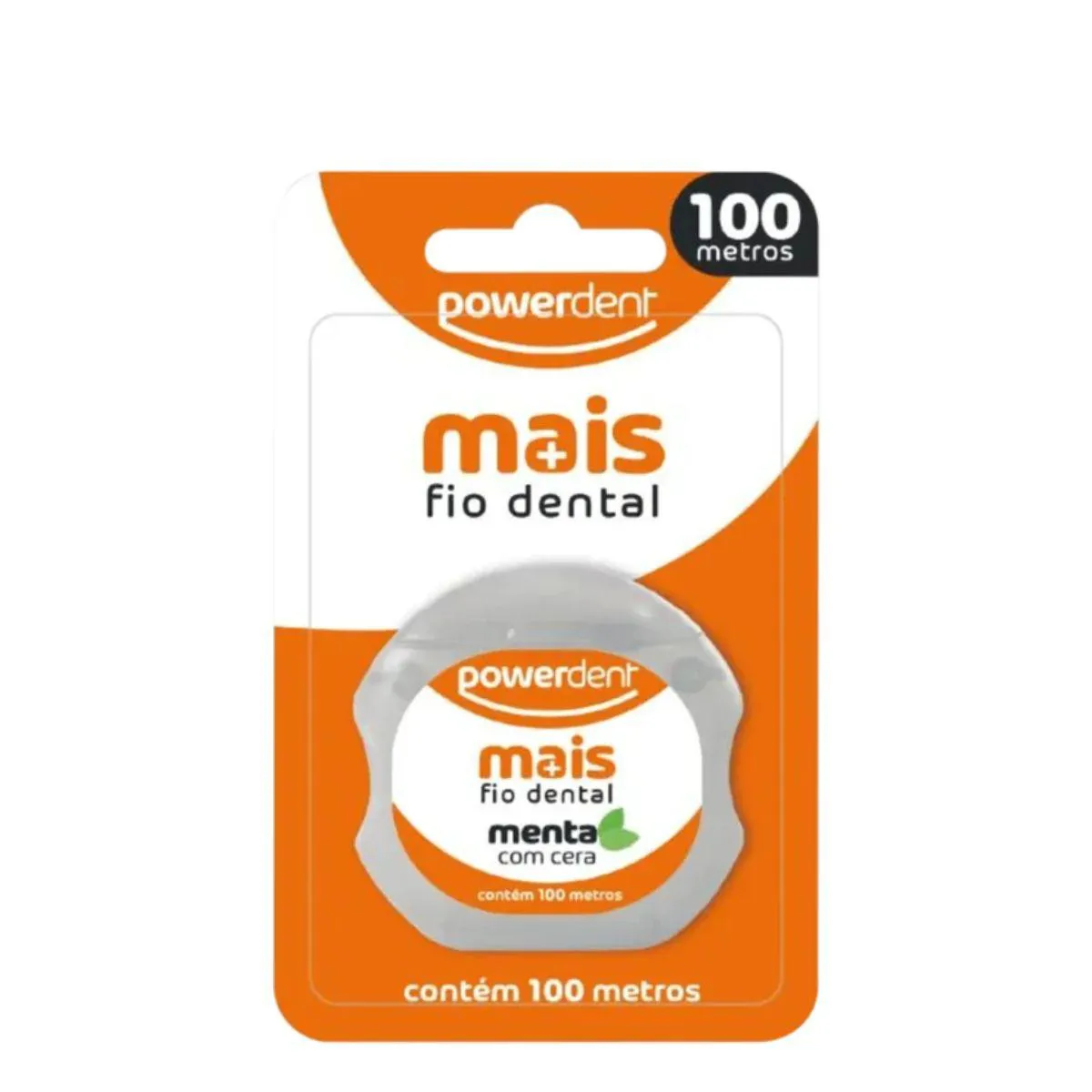 FIO DENTAL LIGHT ENCERADO - SABOR MENTA - 100 METROS - POWERDENT