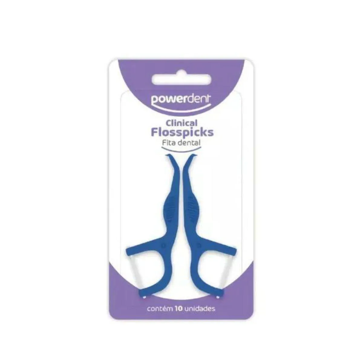 FIO DENTAL FLOSS PICKS COM CABO - 10 UNIDADES - POWERDENT