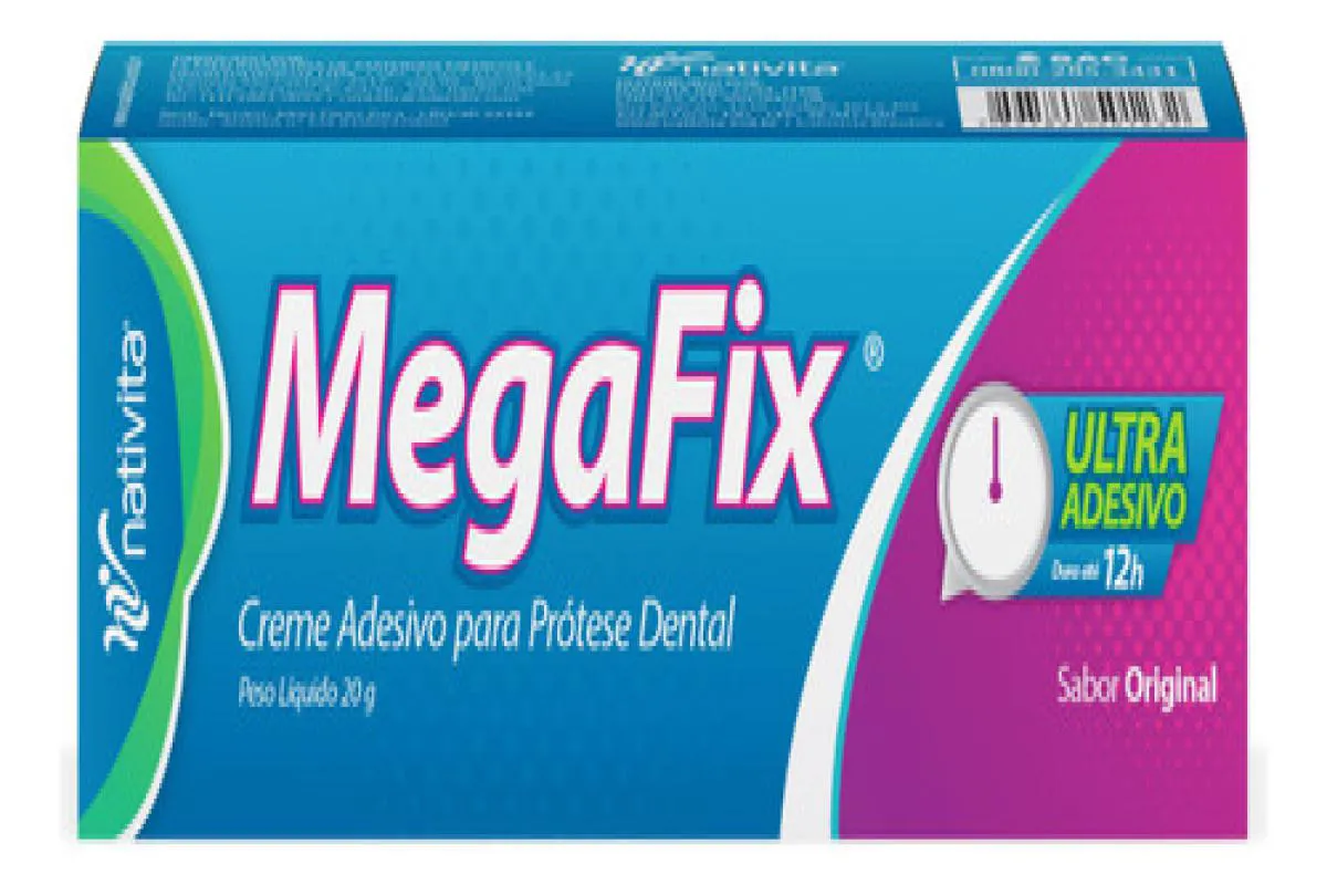 CREME ADESIVO PARA DENTADURAS MEGAFIX 20G - NATIVITA