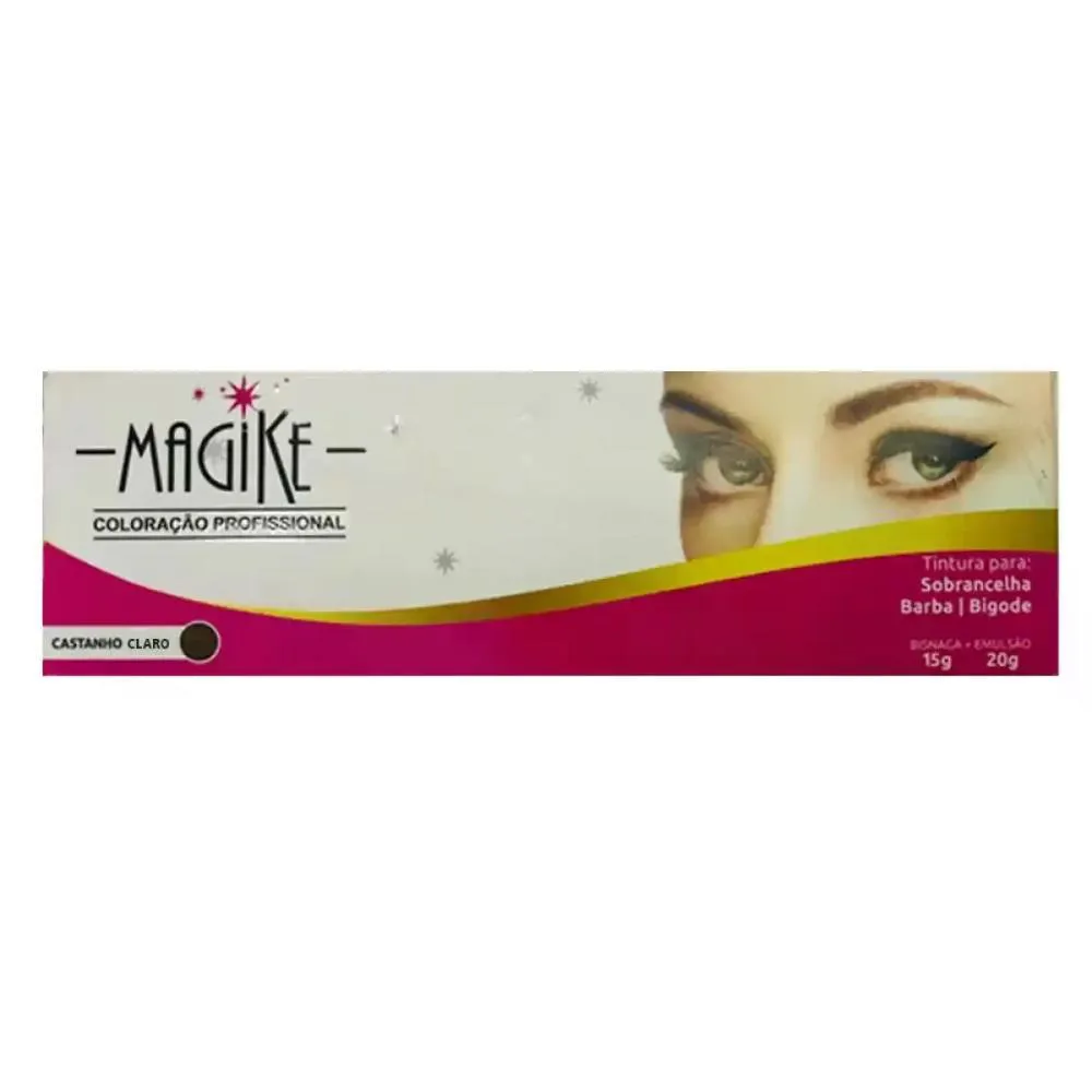 TINTA DE HENNA CASTANHO CLARO MAGIKE 15G