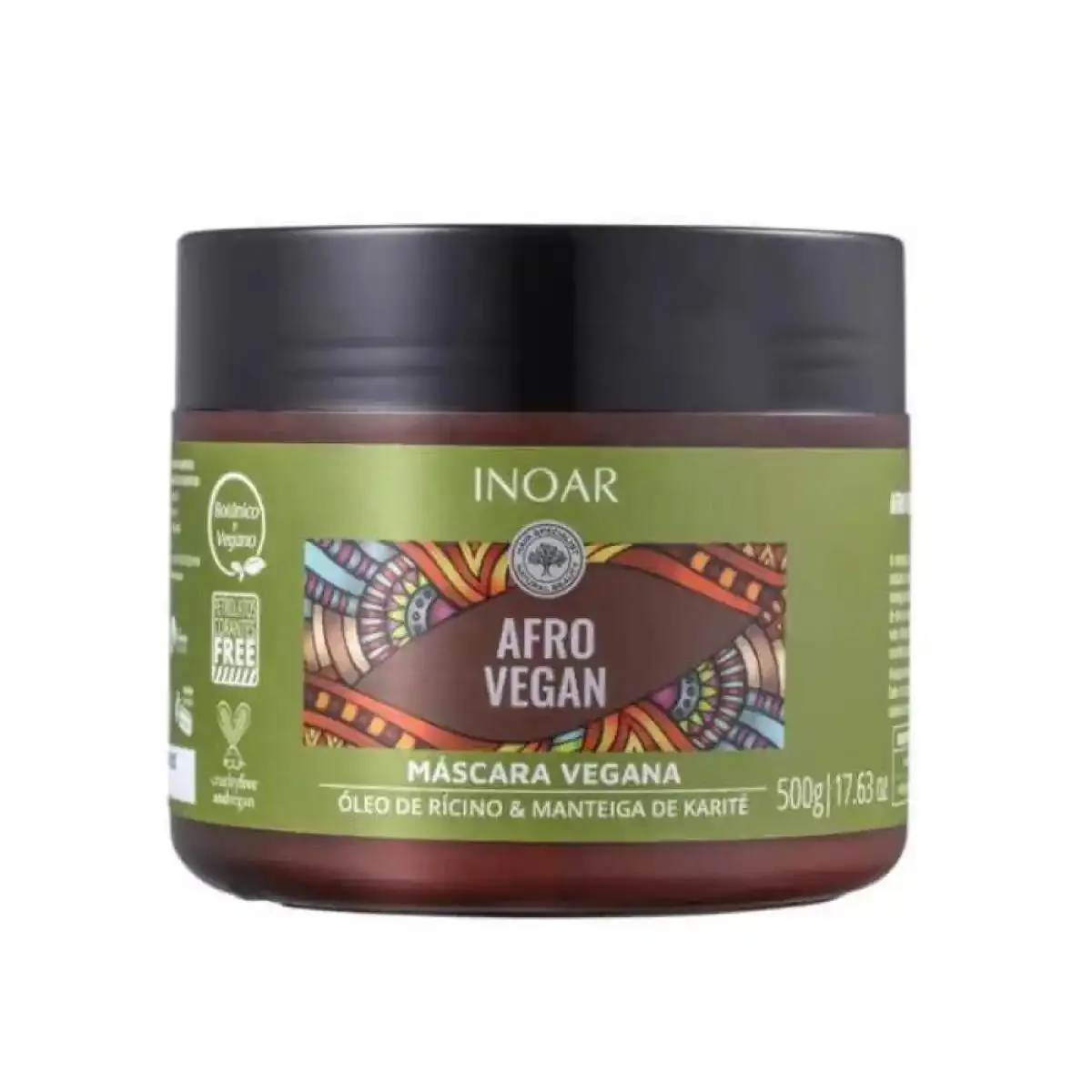 MASCARA DE HIDRATAçãO AFRO VEGAN 500G INOAR