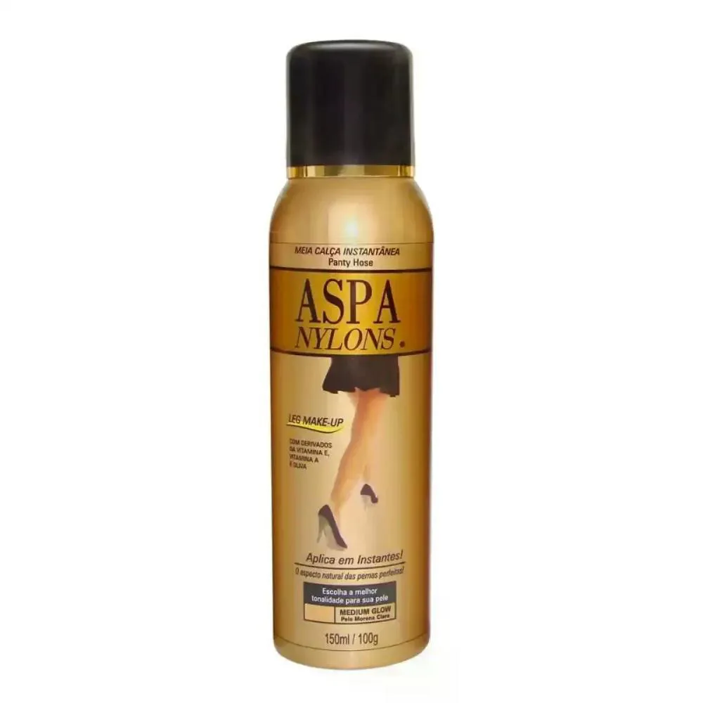 SPRAY DE MAQUIAGEM P/PERNAS GLOW MéDIO NYLONS ASPA 150ML