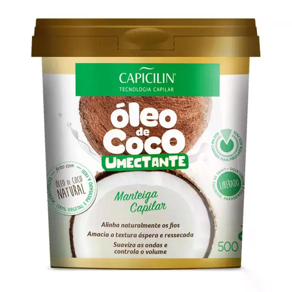 MANTEIGA CAPILAR ÓLEO DE COCO UMECTANTE CAPICILIN 500G