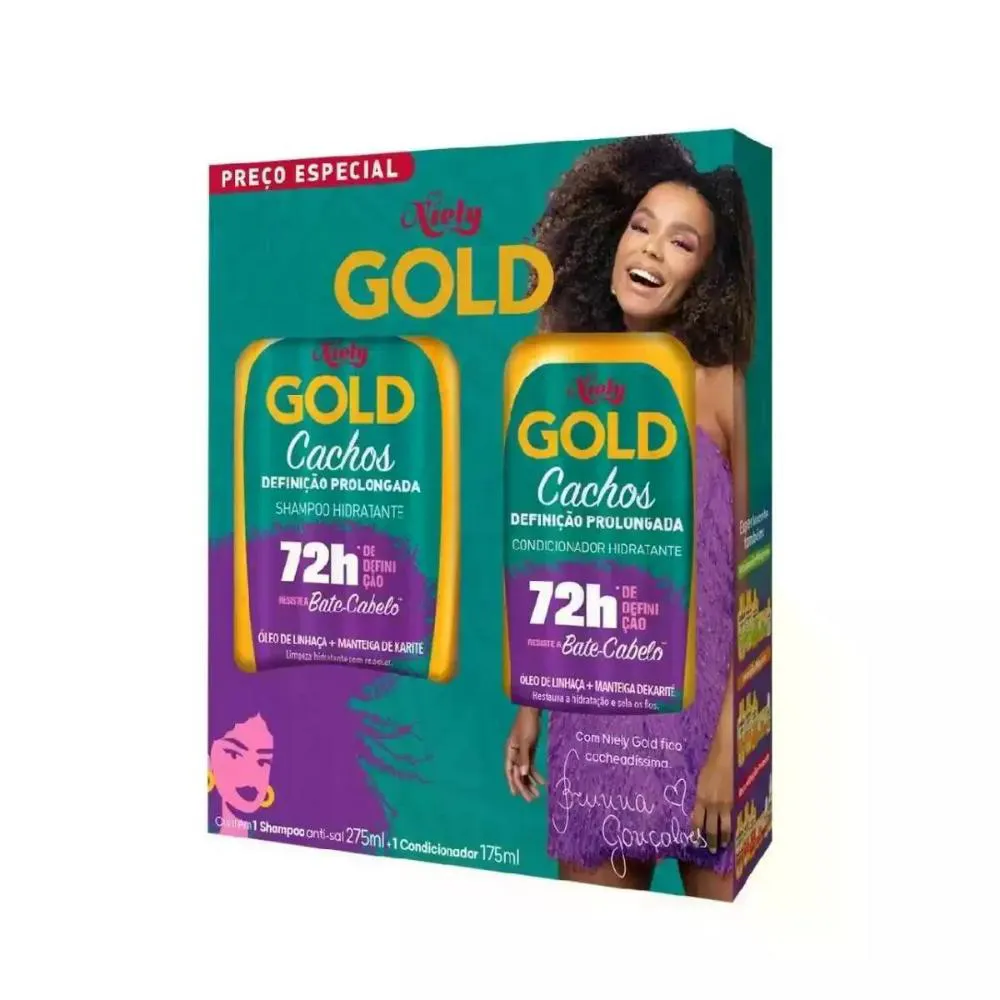 SHAMPOO+CONDICIONADOR DEFINIçãO PROLONGADA NIELY GOLD 450ML