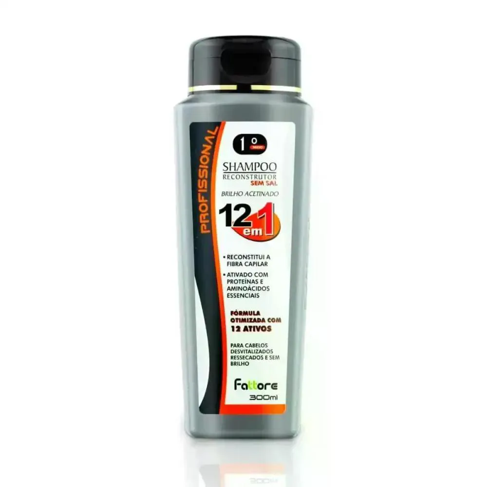 SHAMPOO RECONSTRUçãO 12EM1 FATTORE 300ML