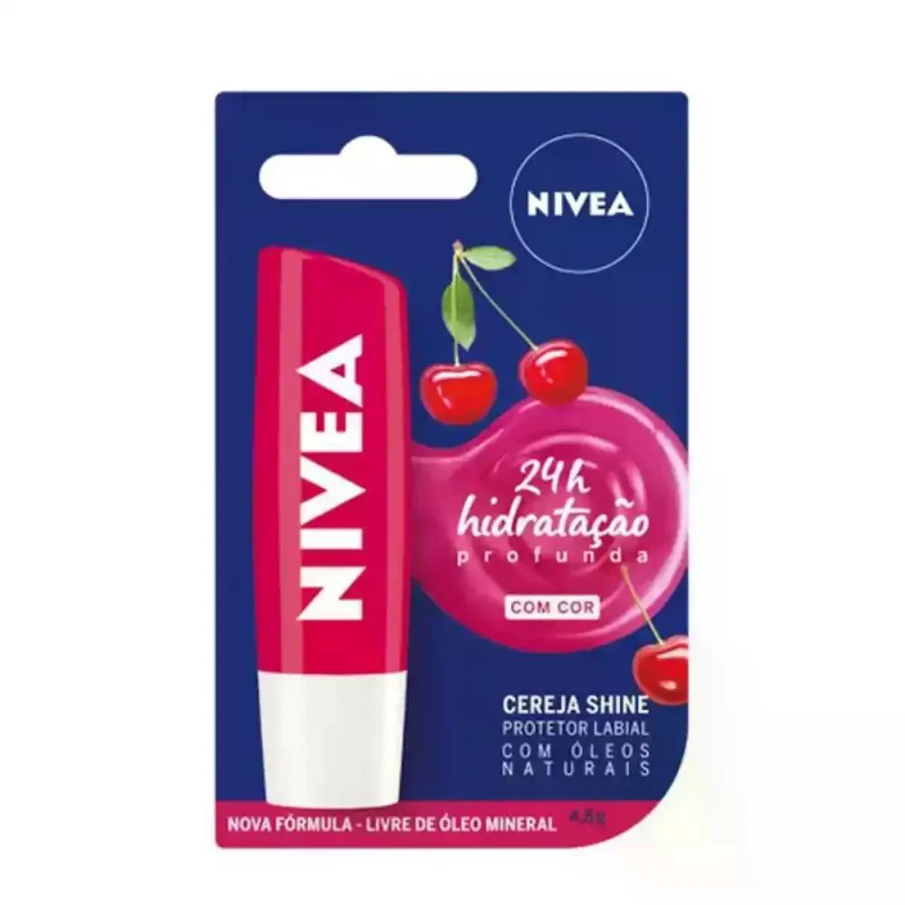 PROTETOR LABIAL CEREJA LIP CARE NIVEA 4,8G