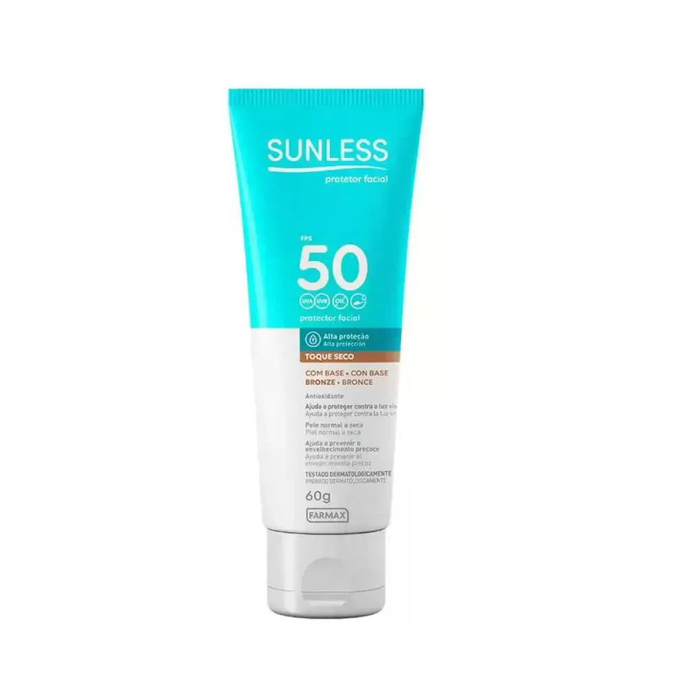 PROTETOR SOLAR FACIAL SUNLESS FPS50 60G FARMAX