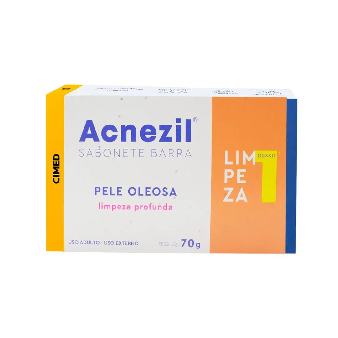 SABONETE EM BARRA ACNEZIL PELE OLEOSA 70G - CIMED