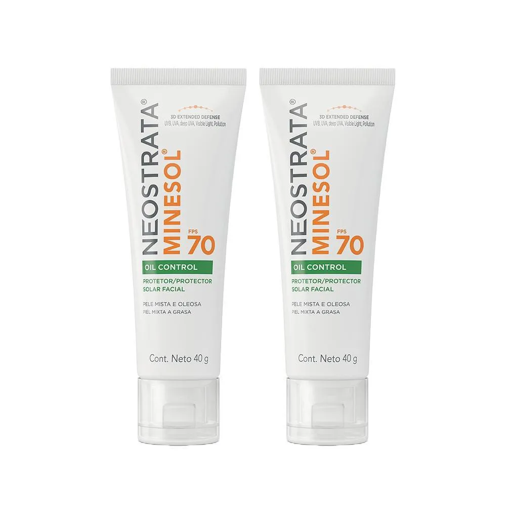 KIT 2 PROTETOR SOLAR NEOSTRATA MINESOL OIL CONTROL FPS 70 40G