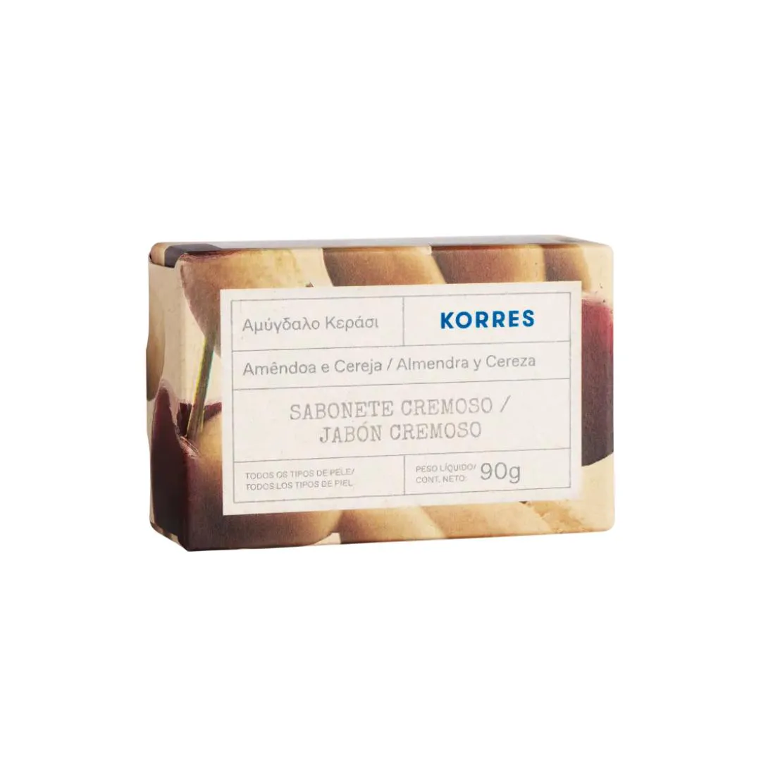 KORRES CEREJA & AMêNDOA CREMOSO - SABONETE EM BARRA 90G
