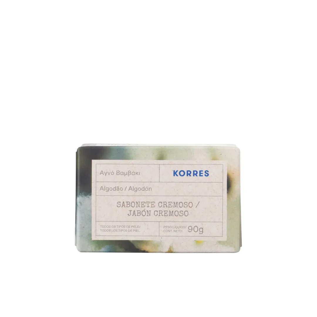 KORRES ALGODãO PURO - SABONETE EM BARRA 90G