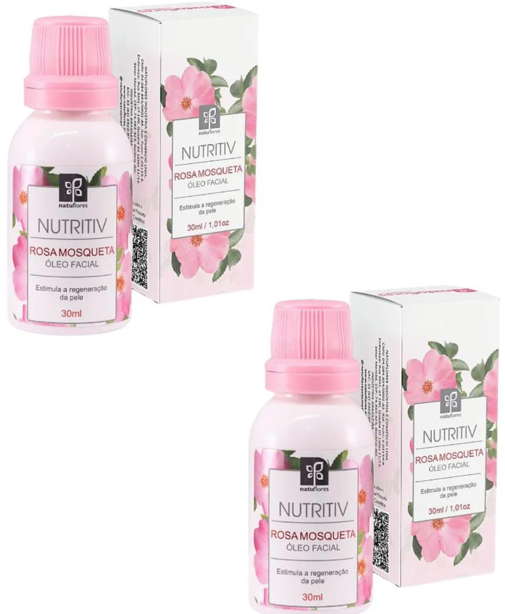 OLEO FACIAL ROSA MOSQUETA NUTRITIV 30ML  NATUFLORES KIT 2UND