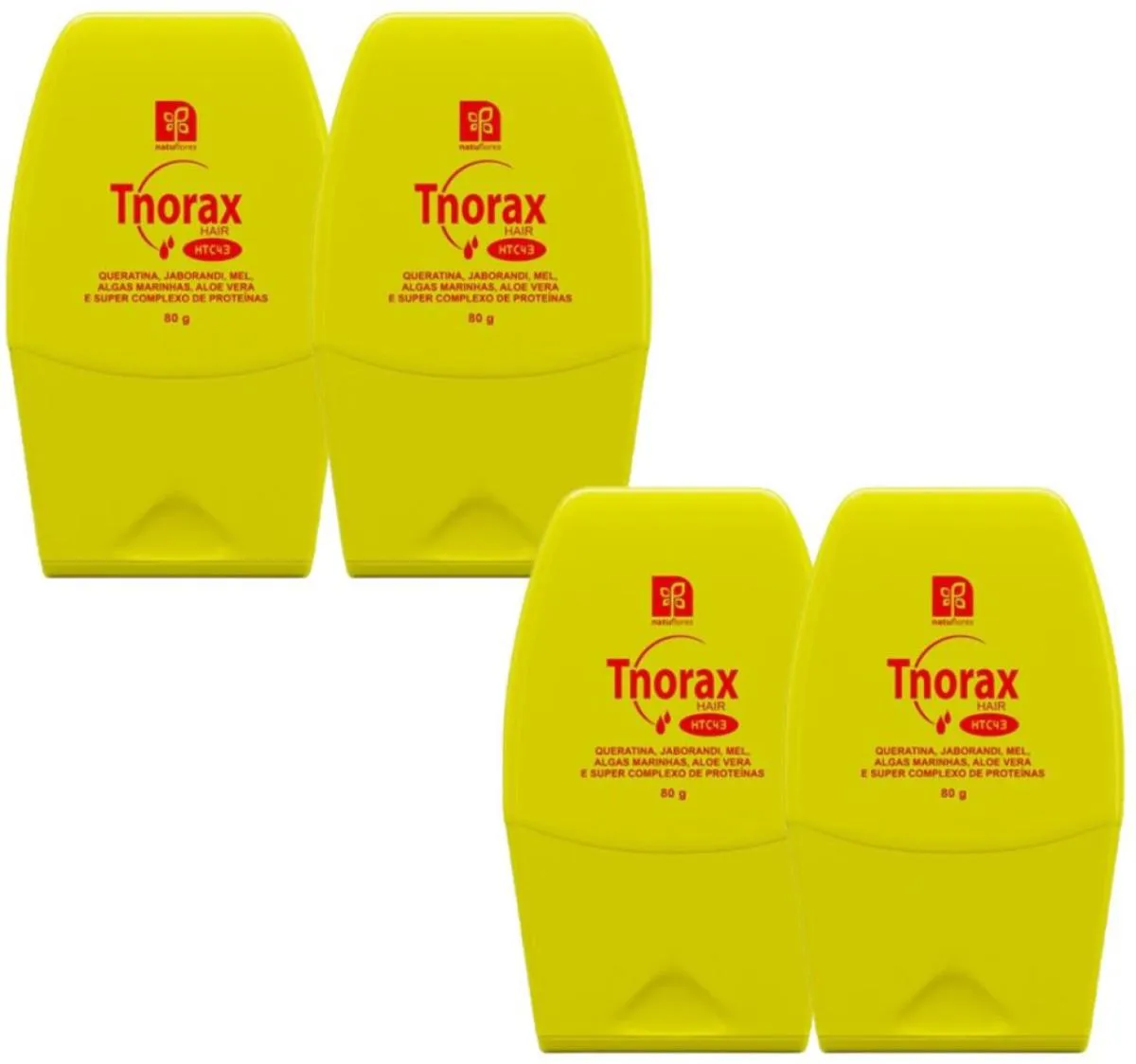 TONICO RESTAURADOR CAPILAR TNORAX  HTC43 80GR NATUFLORES KIT 4UN