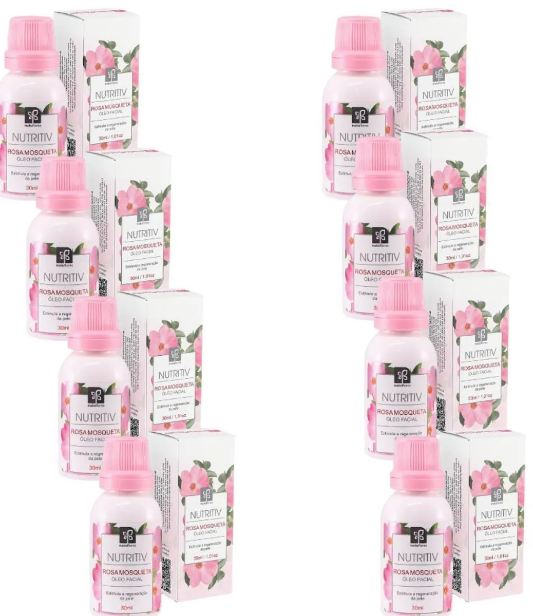 OLEO FACIAL ROSA MOSQUETA NUTRITIV 30ML  NATUFLORES KIT 8UND