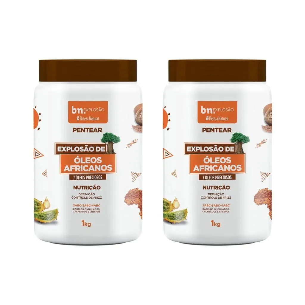 CREME DE PENTEAR BELEZA NATURAL 1KG EXPLOSAO OLEO AFRI - 2UN