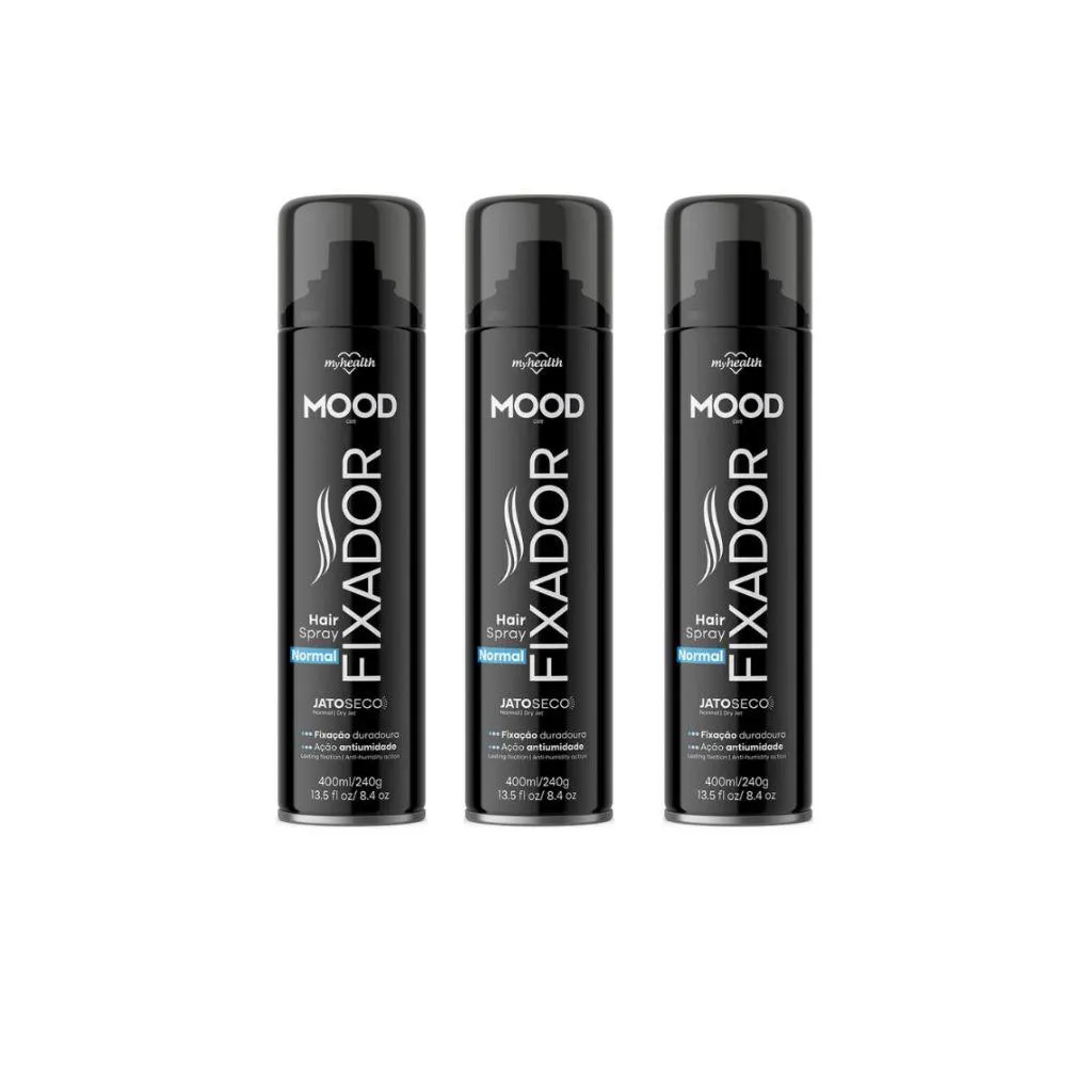 HAIR SPRAY FIXADOR MOOD NORMAL 400ML - KIT C/ 3UN