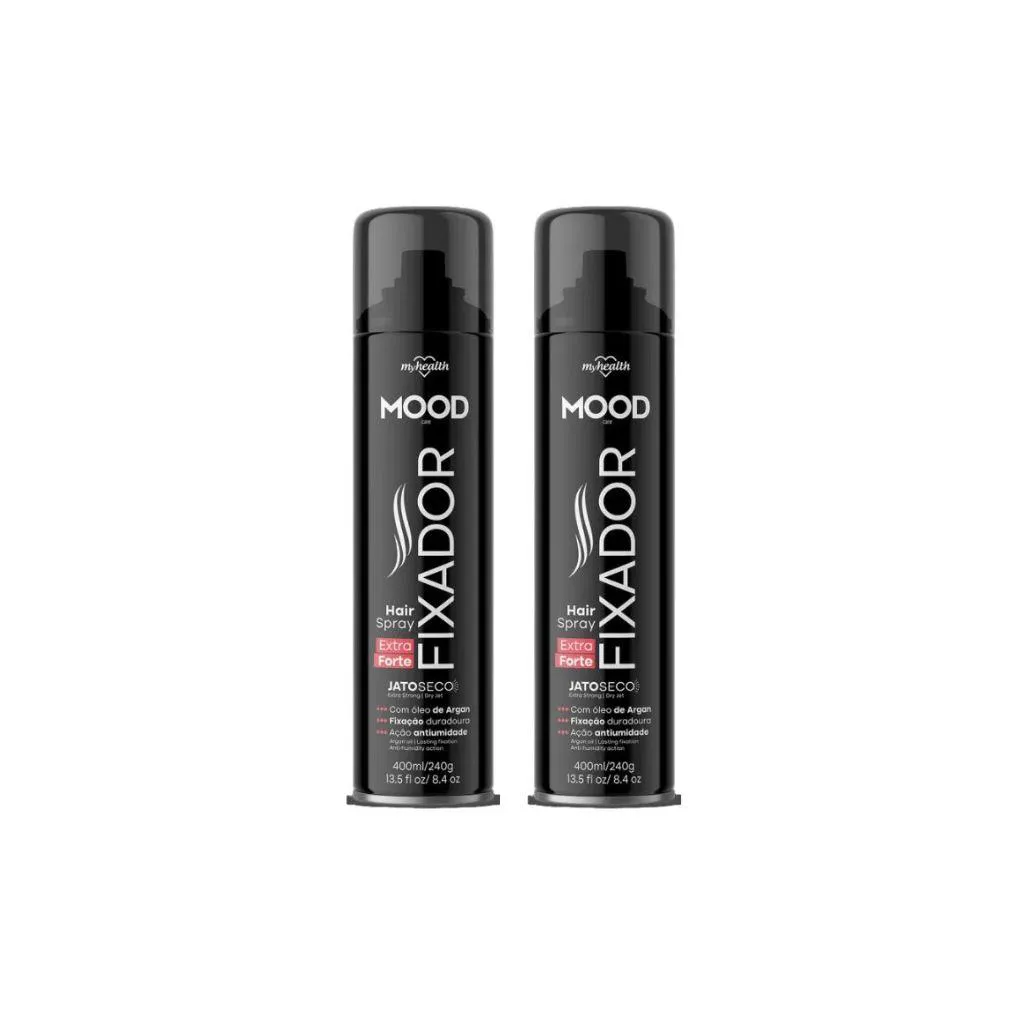 HAIR SPRAY FIXADOR MOOD EXTRA FORTE 400ML - KIT C/ 2UN