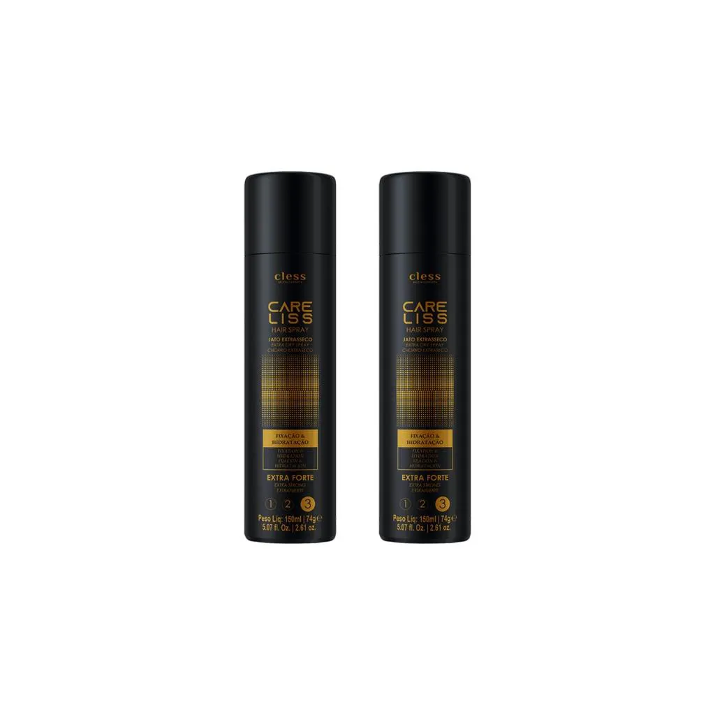 HAIR SPRAY FIXADOR CARE LISS EXTRA FORTE 150ML-KIT C/2UN