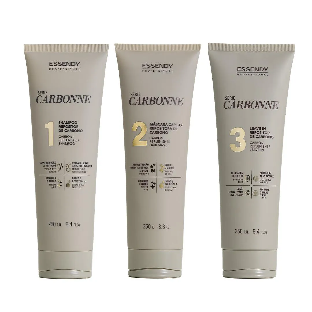 KIT SERIE CARBONNE ESSENDY HOME CARE (3 PRODUTOS)