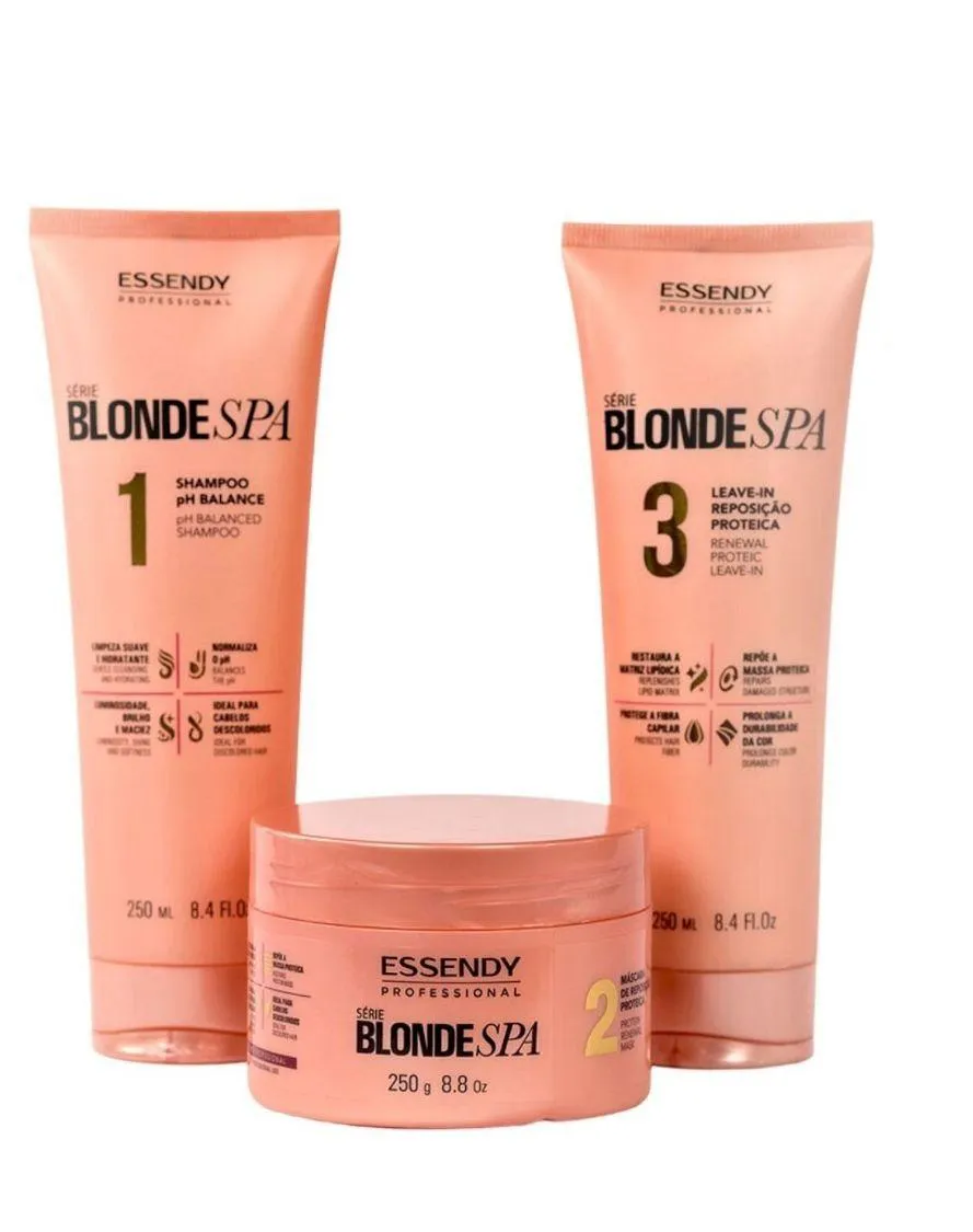 KIT SERIE BLONDE SPA ESSENDY HOME CARE (3 PRODUTOS)