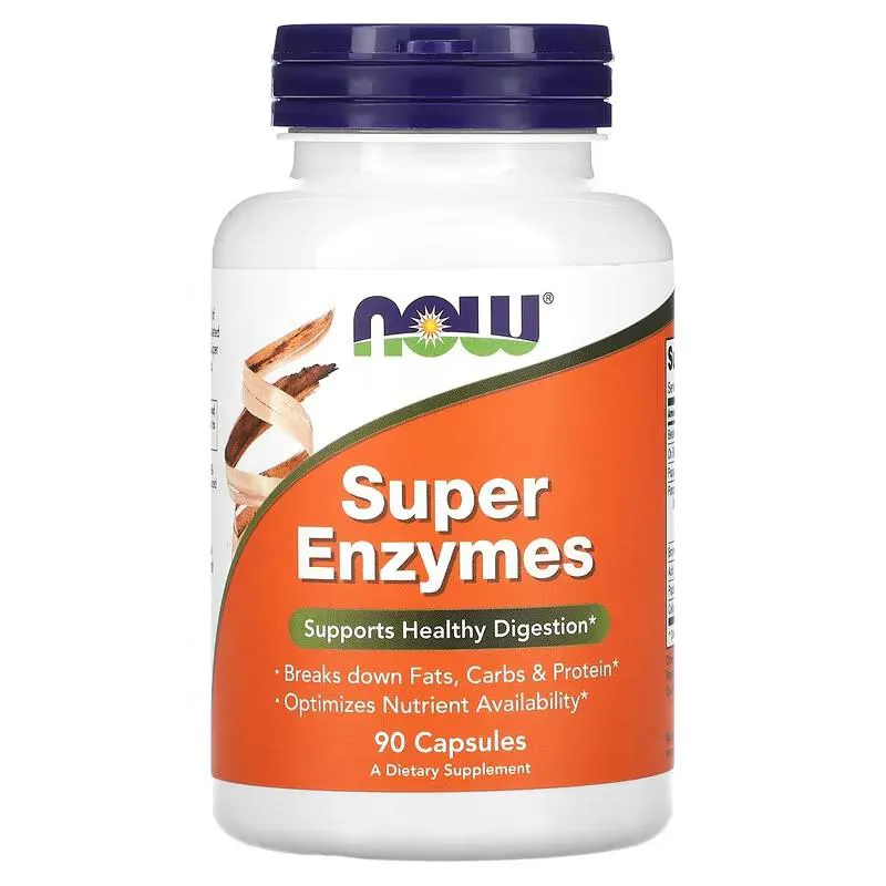 SUPER ENZYMES ENZIMAS DIGESTIVAS SUPERENZIMAS 90 CáPSULAS NOW FOODS