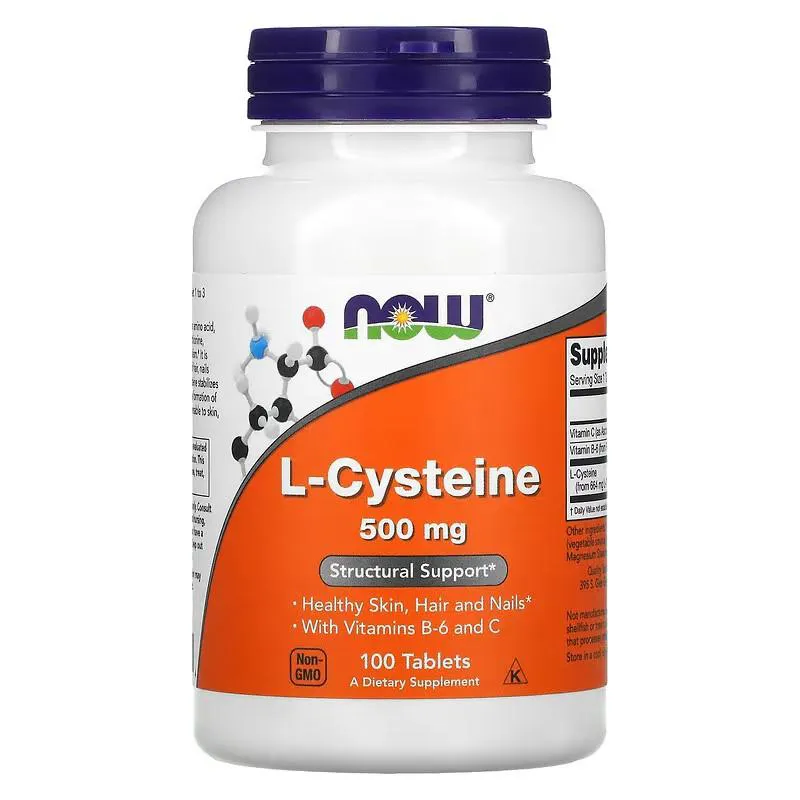 L-CISTEíNA CYSTEINE 500 MG 100 TABLETS NOW FOODS