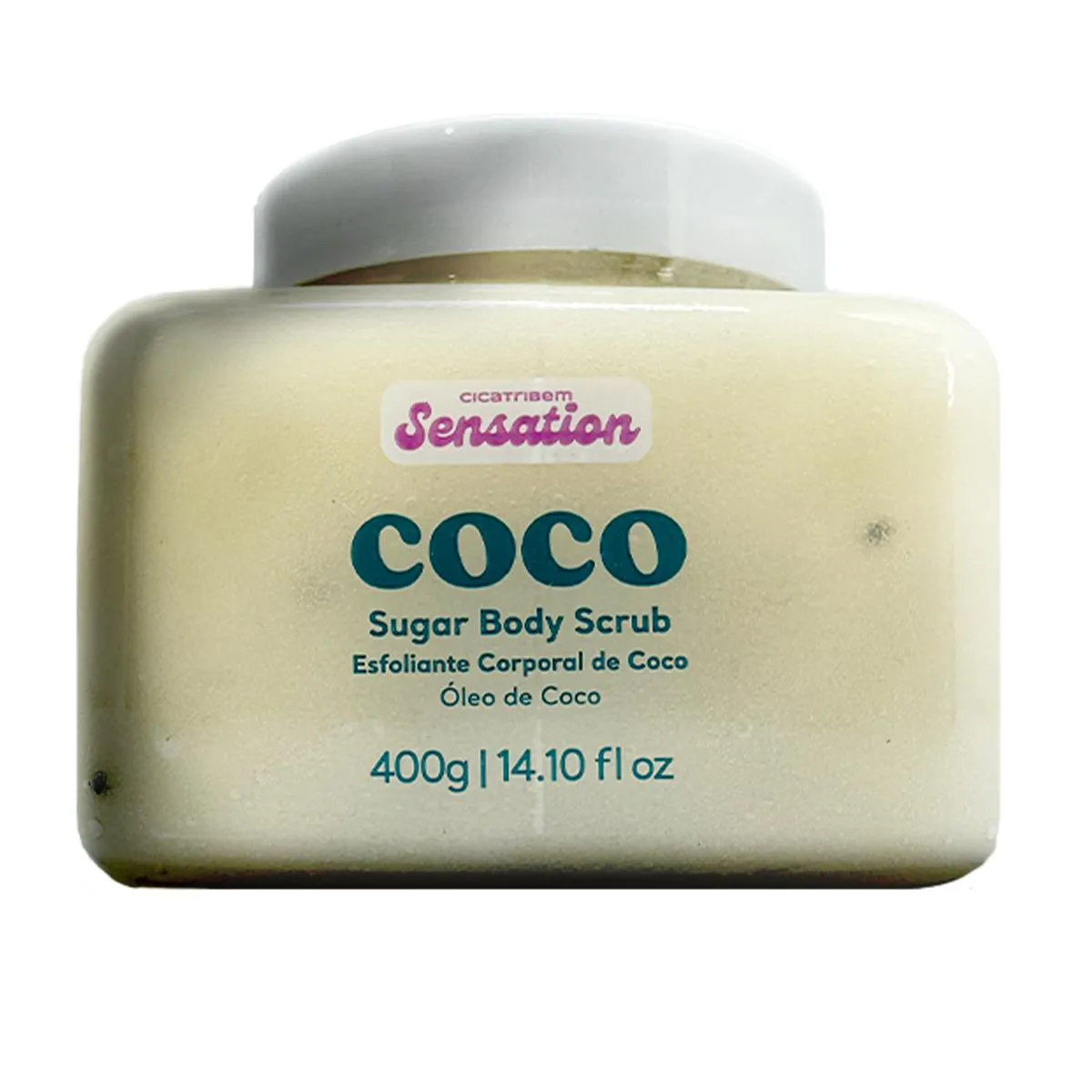 SUGAR BODY SCRUB ESFOLIANTE CORPORAL DE COCO CICATRIBEM SENSATION 400G