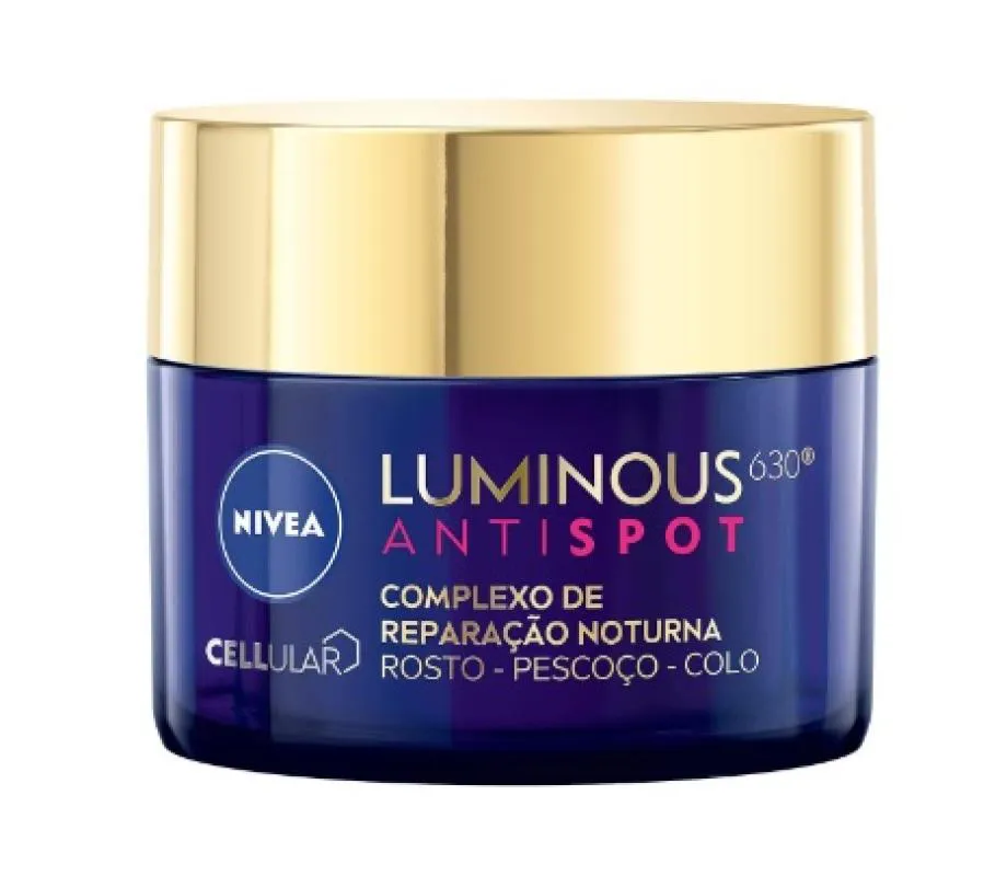 HIDRATANTE FACIAL NIVEA LUMINOUS 630 COMPLEXO DE REPARAçãO NOTURNA 50G