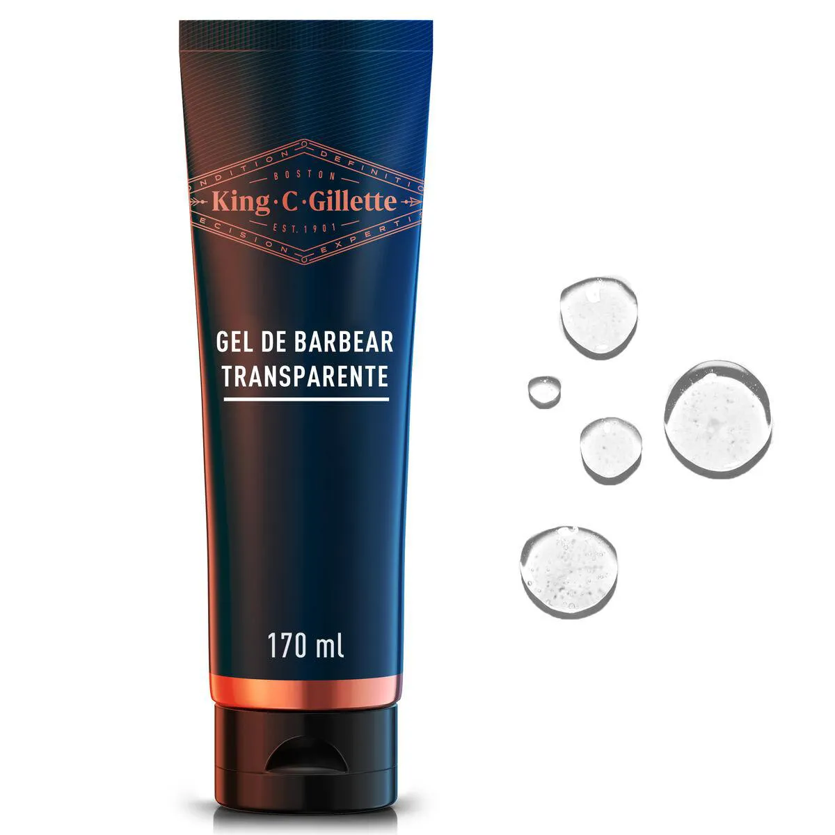 Gel de Barbear Transparente King C. Gillette 170ml