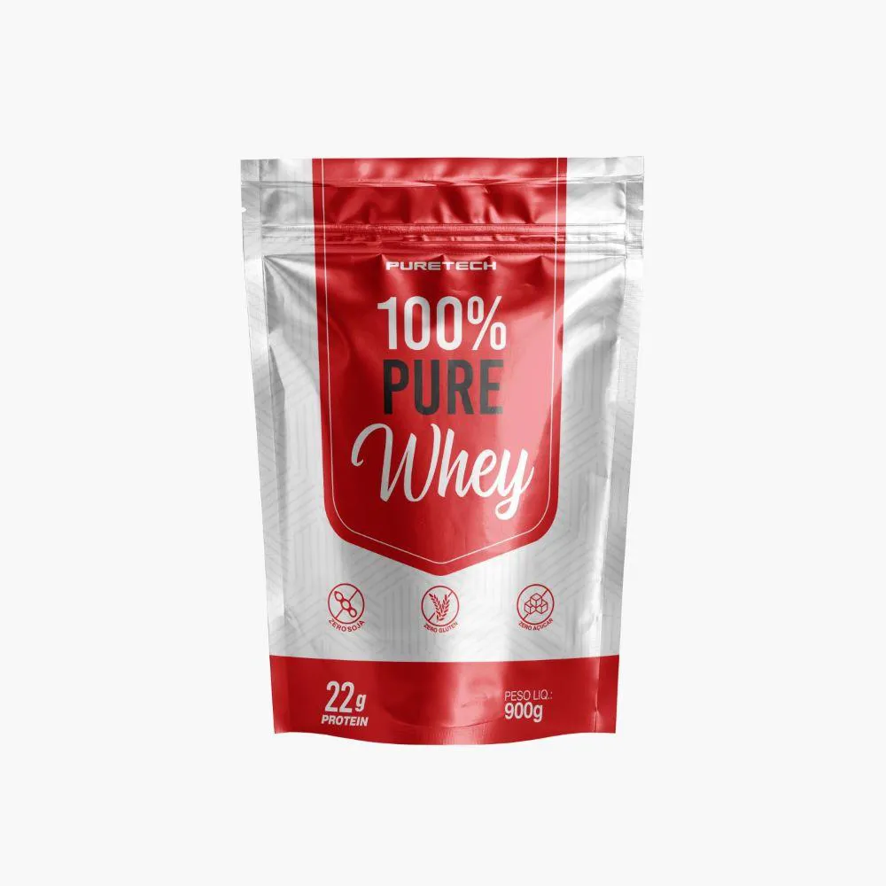 100% PURE WHEY 900G REFIL PURETECH Baunilha