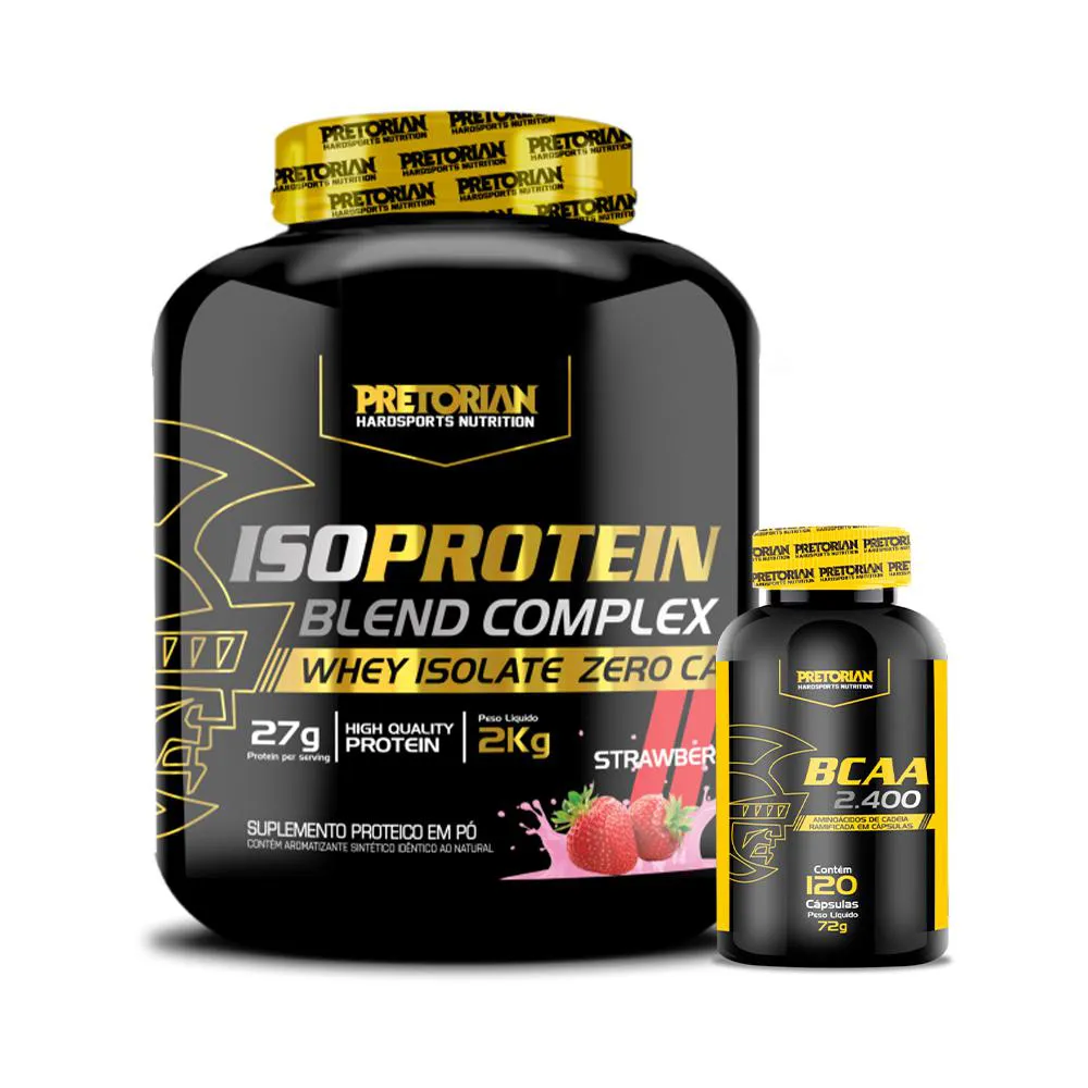 KIT ISO PROTEIN BLEND 2KG + BCAA 2400 120 CáPS - PRETORIAN