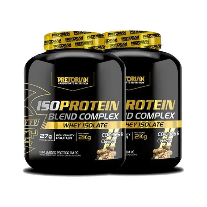 KIT 2 X WHEY PROTEIN COMPLEX ISO BLEND 2KG - PRETORIAN Cookiesamp