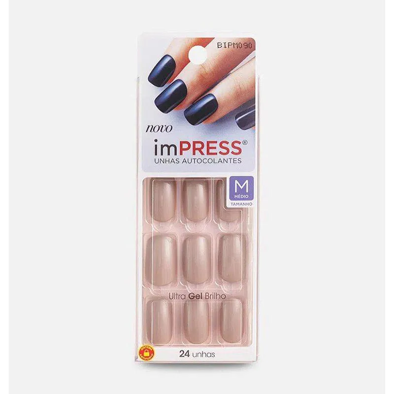 UNHA POSTIçA AUTOCOLANTE IMPRESS MéDIA SEA SAND - KISS NEW YORK
