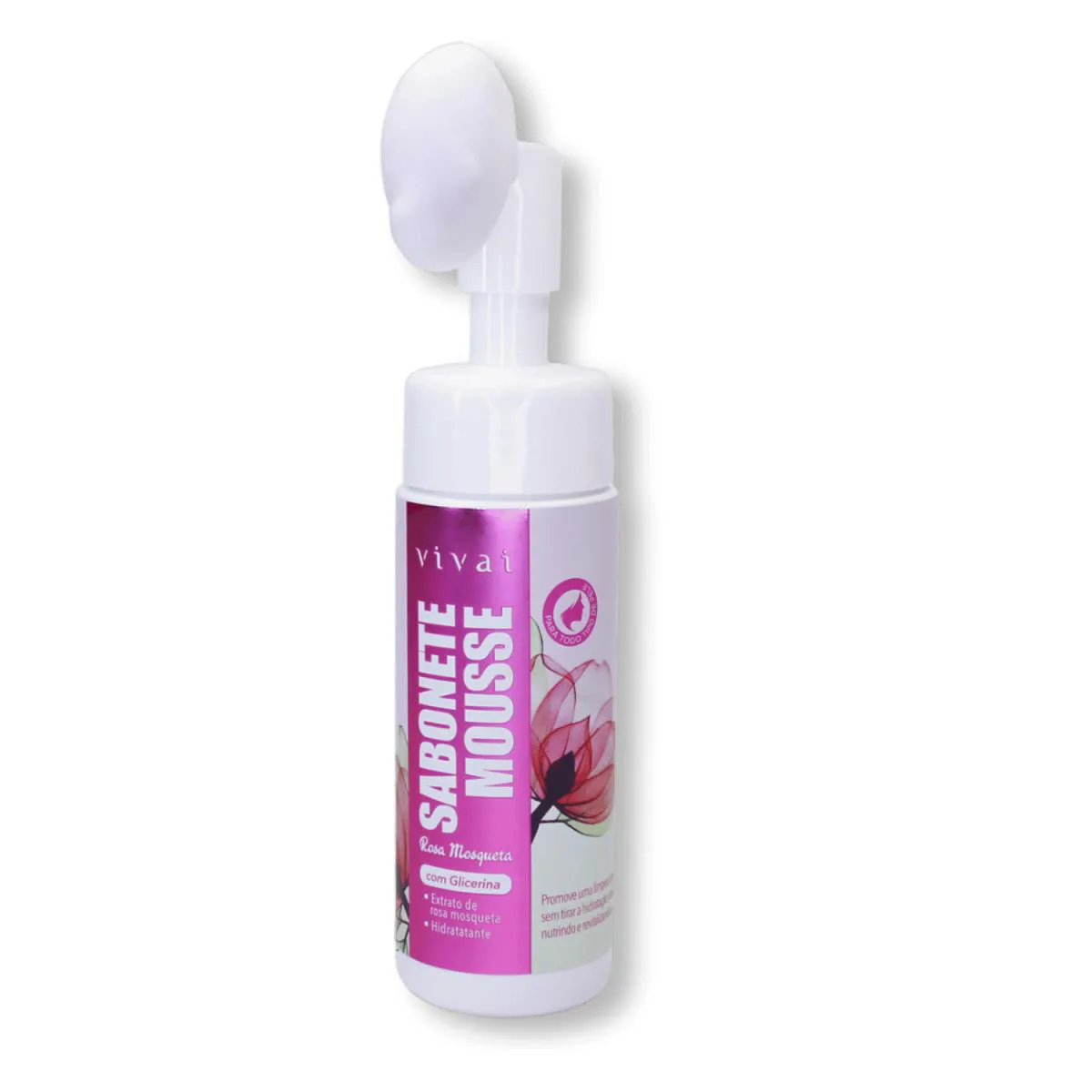 SABONETE FACIAL MOUSSE ROSA MOSQUETA - VIVAI