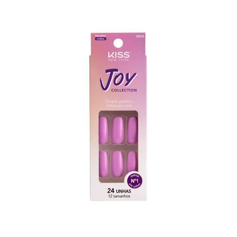 UNHA POSTIçA JOY COLLECTION REAL PINK - KISS NEW YORK