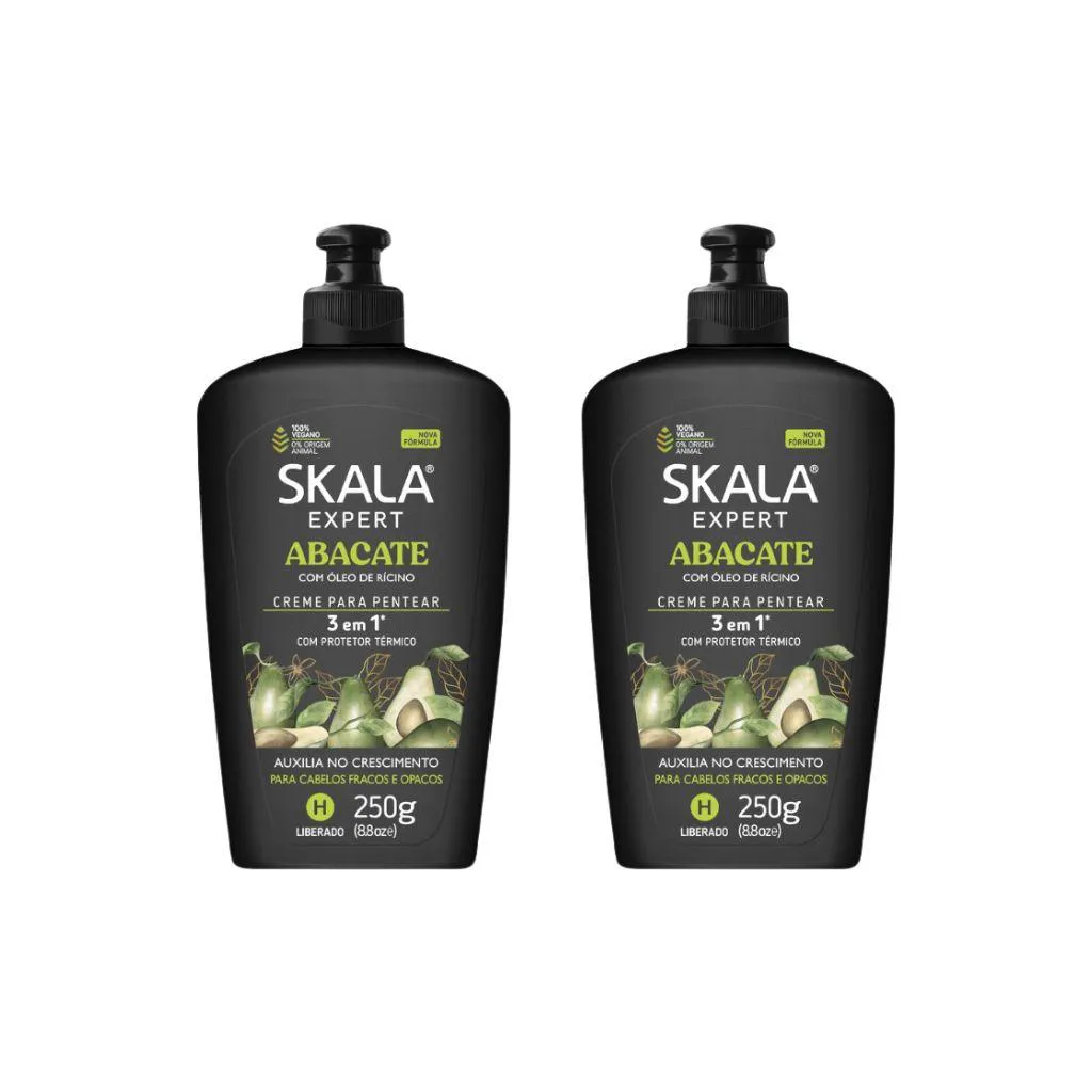 CREME PARA PENTEAR SKALA ABACATE 250G - KIT C/ 2UN