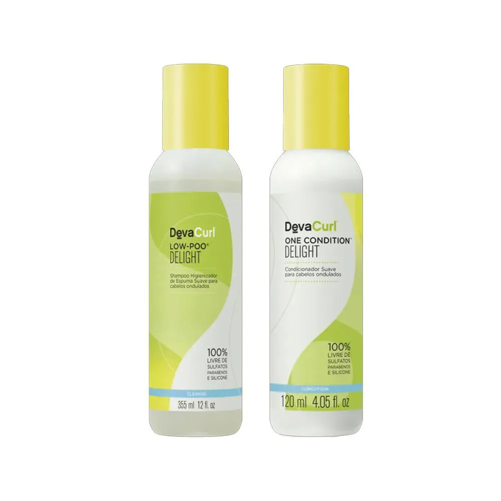 KIT DEVA CURL DELIGHT - SHAMPOO 120ML + CONDICIONADOR 120ML