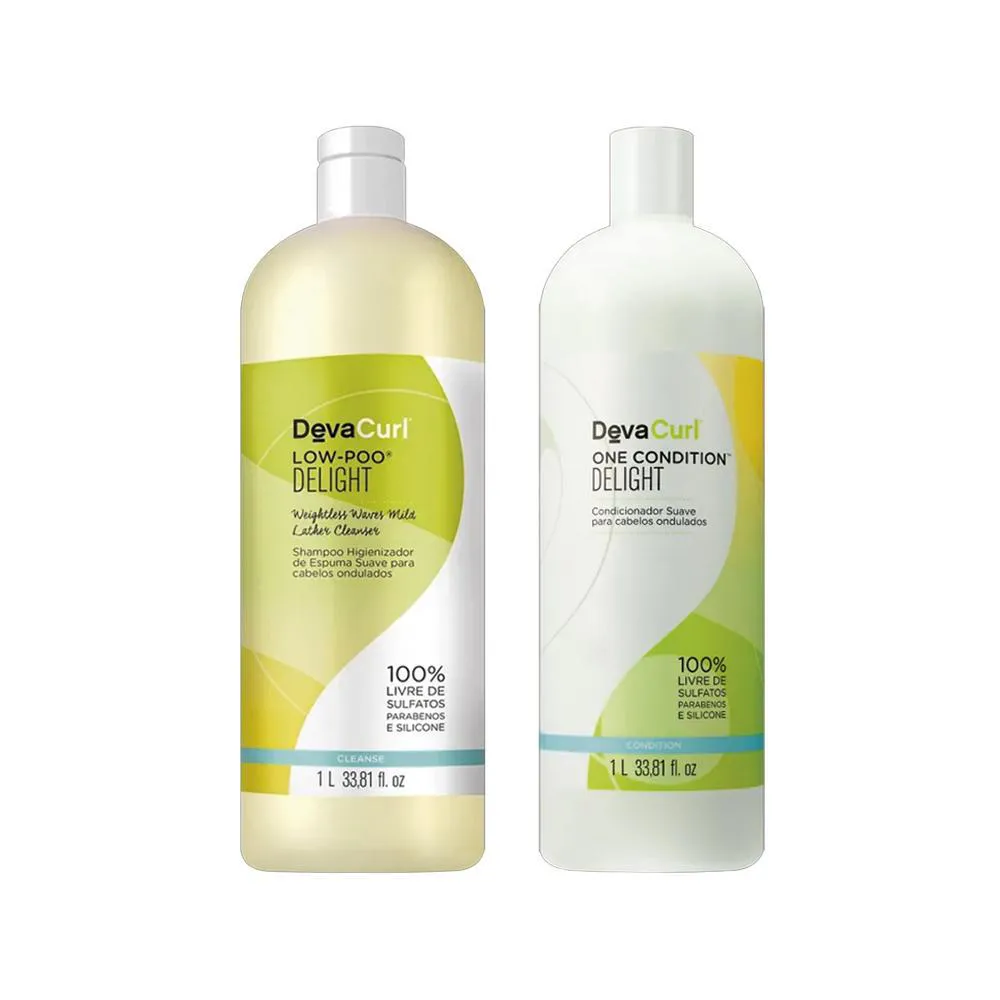 KIT DEVA CURL DELIGHT -SHAMPOO 1000ML + CONDICIONADOR 1000ML