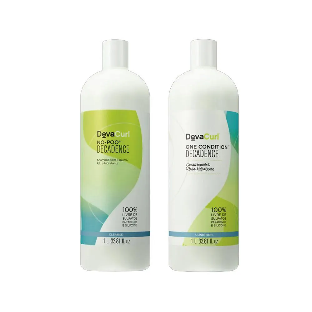 KIT DEVA CURL DECADENCE - SHAMPOO 1000ML + CONDICIONADOR 1000ML