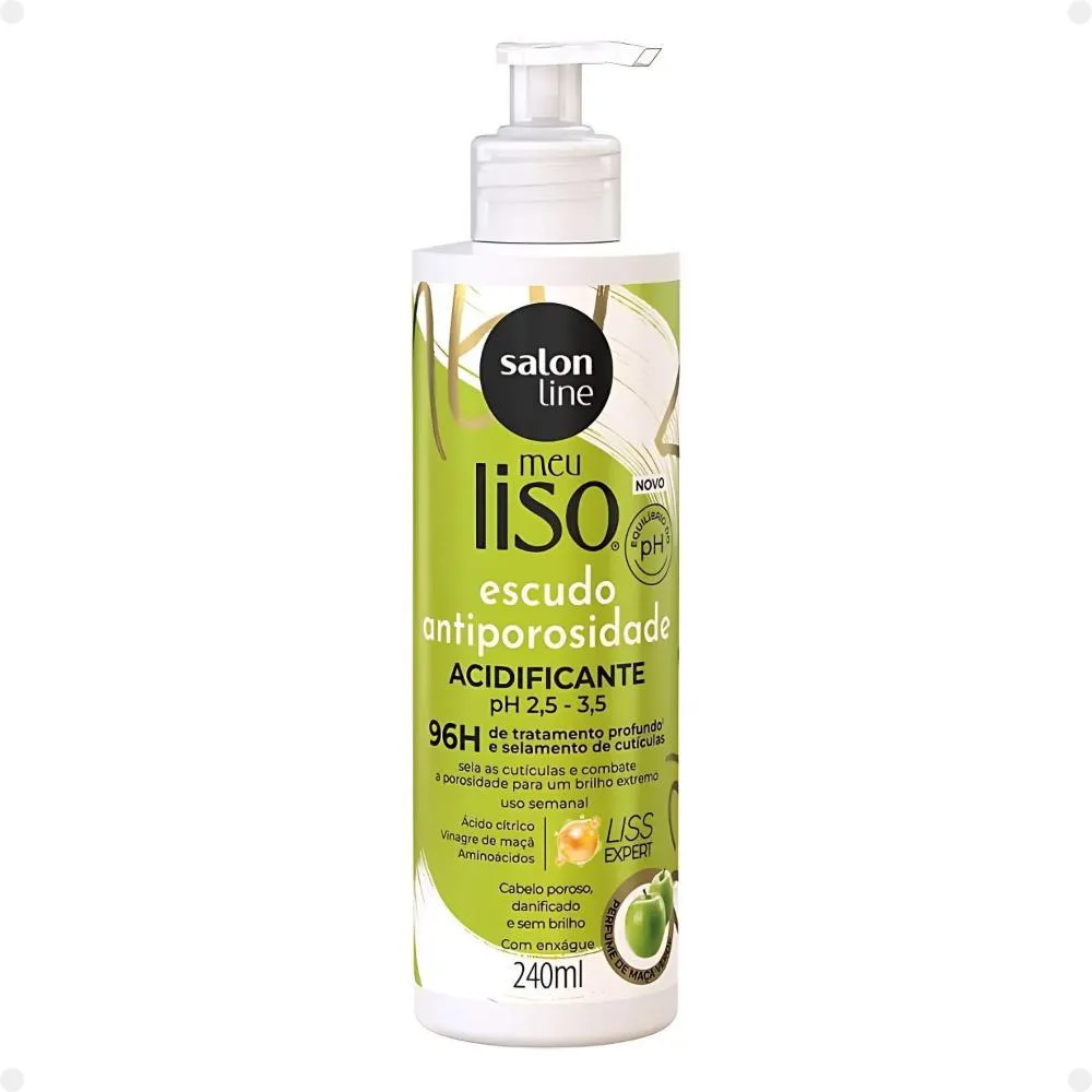 ACIDIFICANTE SALON LINE MEU LISO ESCUDO ANTIPOROSIDADE 240ML
