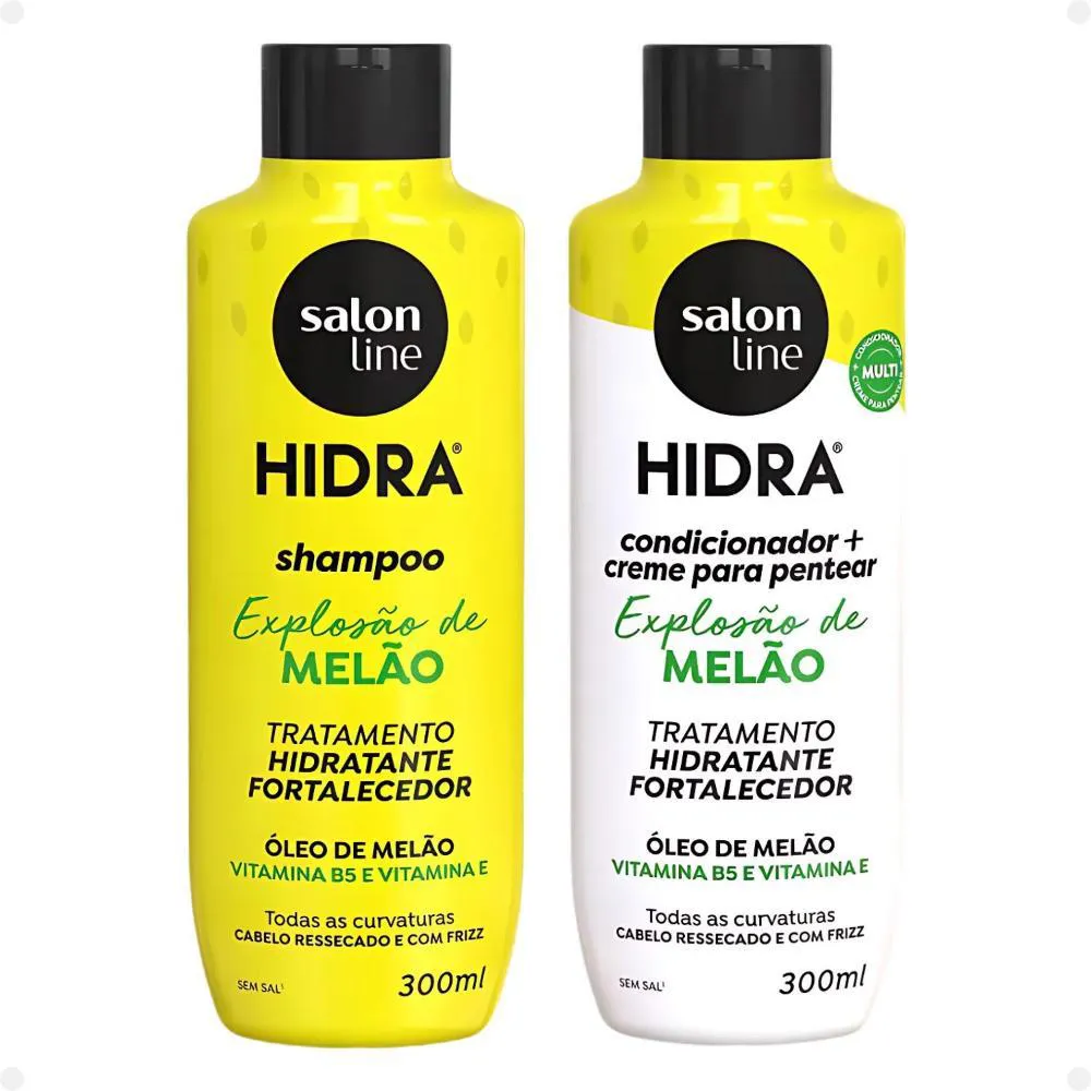 SALON LINE HIDRA: SHAMPOO E CONDICIONADOR MELãO 300ML