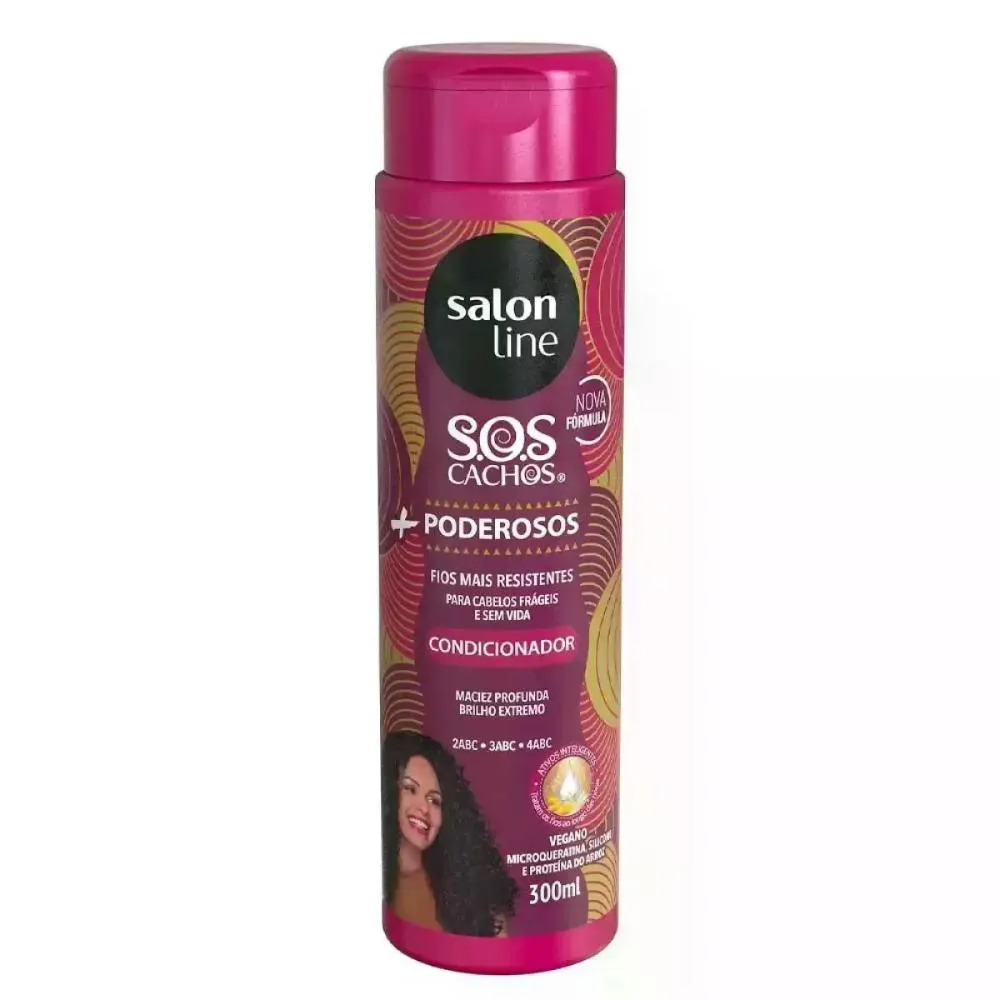 CONDICIONADOR SOS CACHOS CACHOS +PODEROSOS SALON LINE 300ML