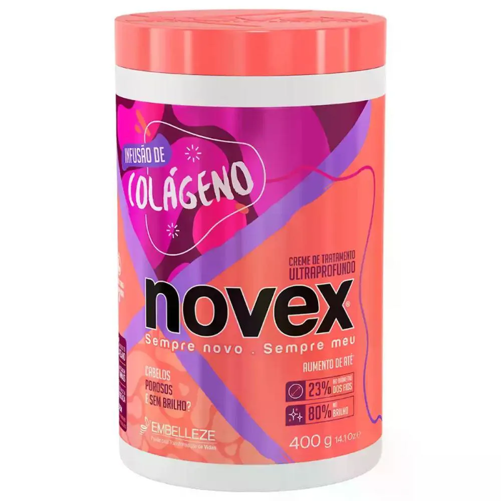 CREME DE TRATAMENTO NOVEX INFUSãO DE COLáGENO 400G