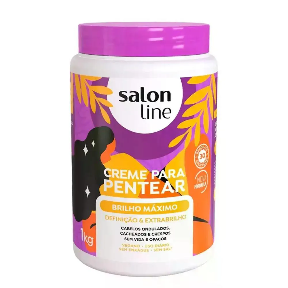 CREME PARA PENTEAR BRILHO MáXIMO SALON LINE 1KG
