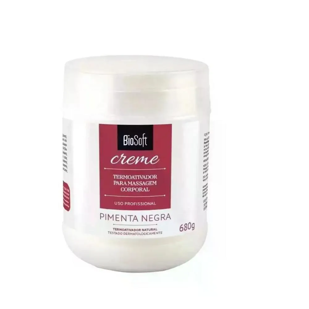CREME DE MASSAGEM PIMENTA NEGRA BIOSOFT 680G