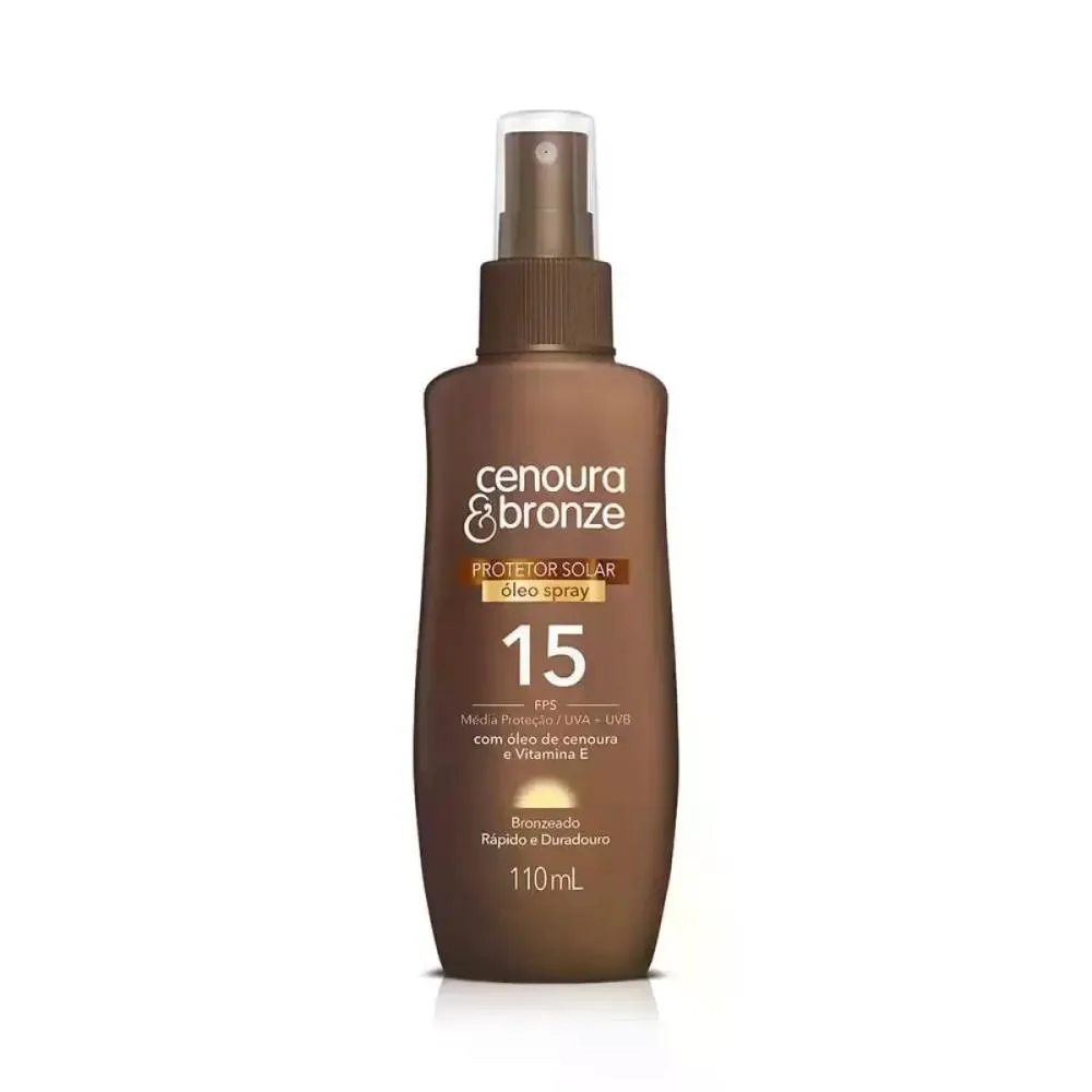 PROTETOR SOLAR ÓLEO SPRAY FPS 15 CENOURA E BRONZE 110ML