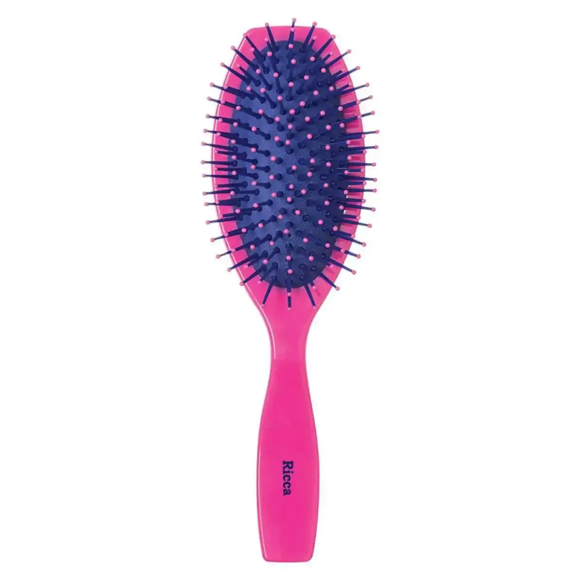 ESCOVA DE CABELO ALMOFADADA OVAL PINK RICCA