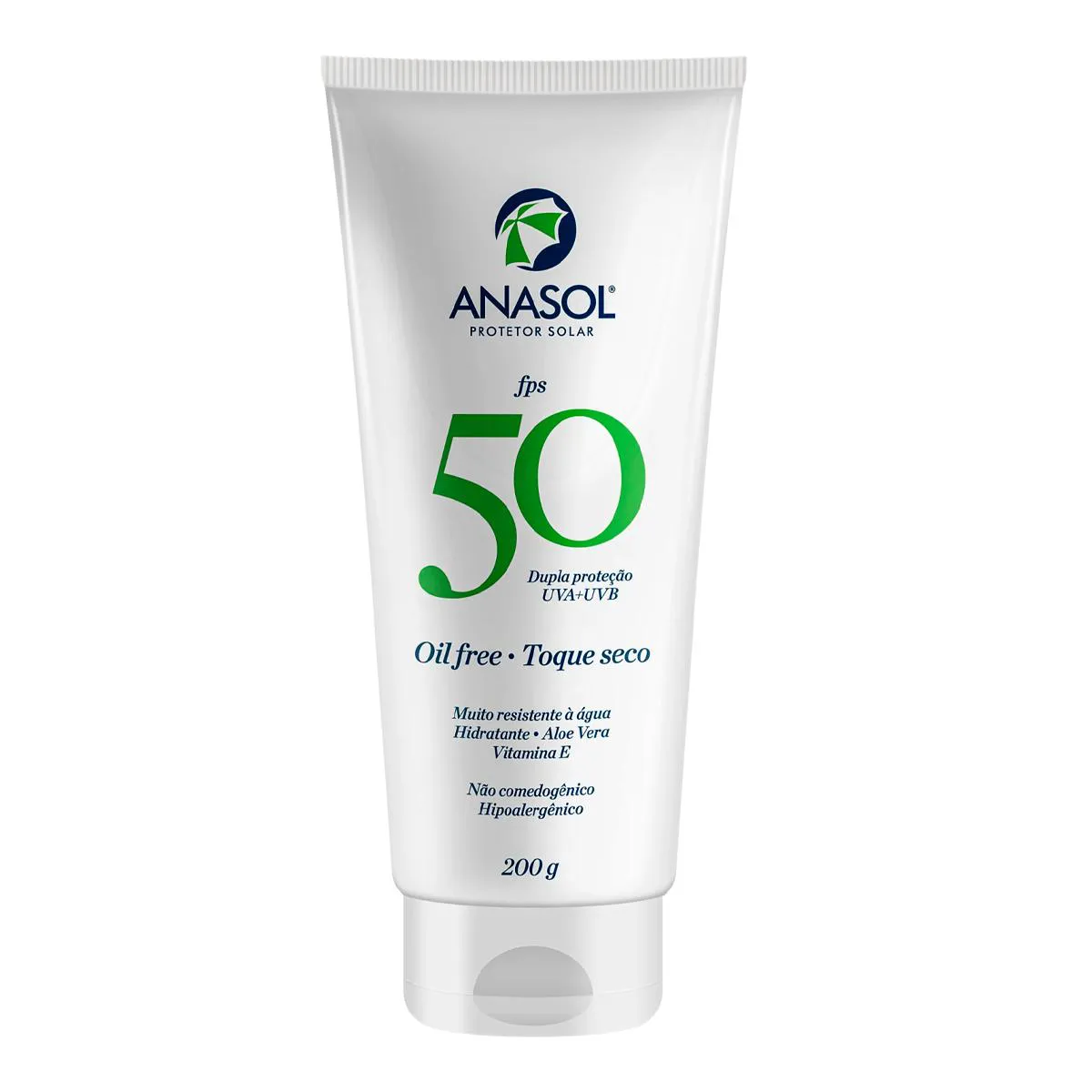 ANASOL PROTETOR SOLAR FPS 50 PROTEçãO UVA-UVB 200G (7897230303185)