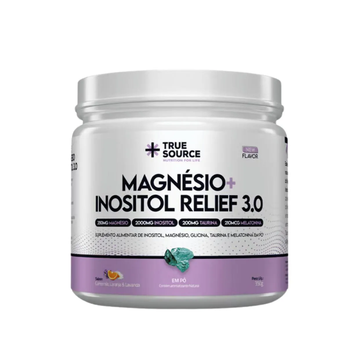 MAGNéSIO + INOSITOL RELIEF 3.0 CAMOMILA TRUE SOURCE 350G Camomila E Lavanda