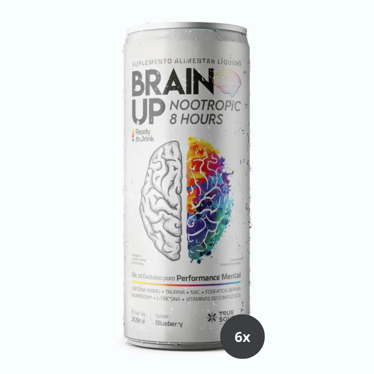 6X TRUE BRAIN UP NOOTRóPICO DRINK BLUEBERRY TRUE SOURCE 269ML